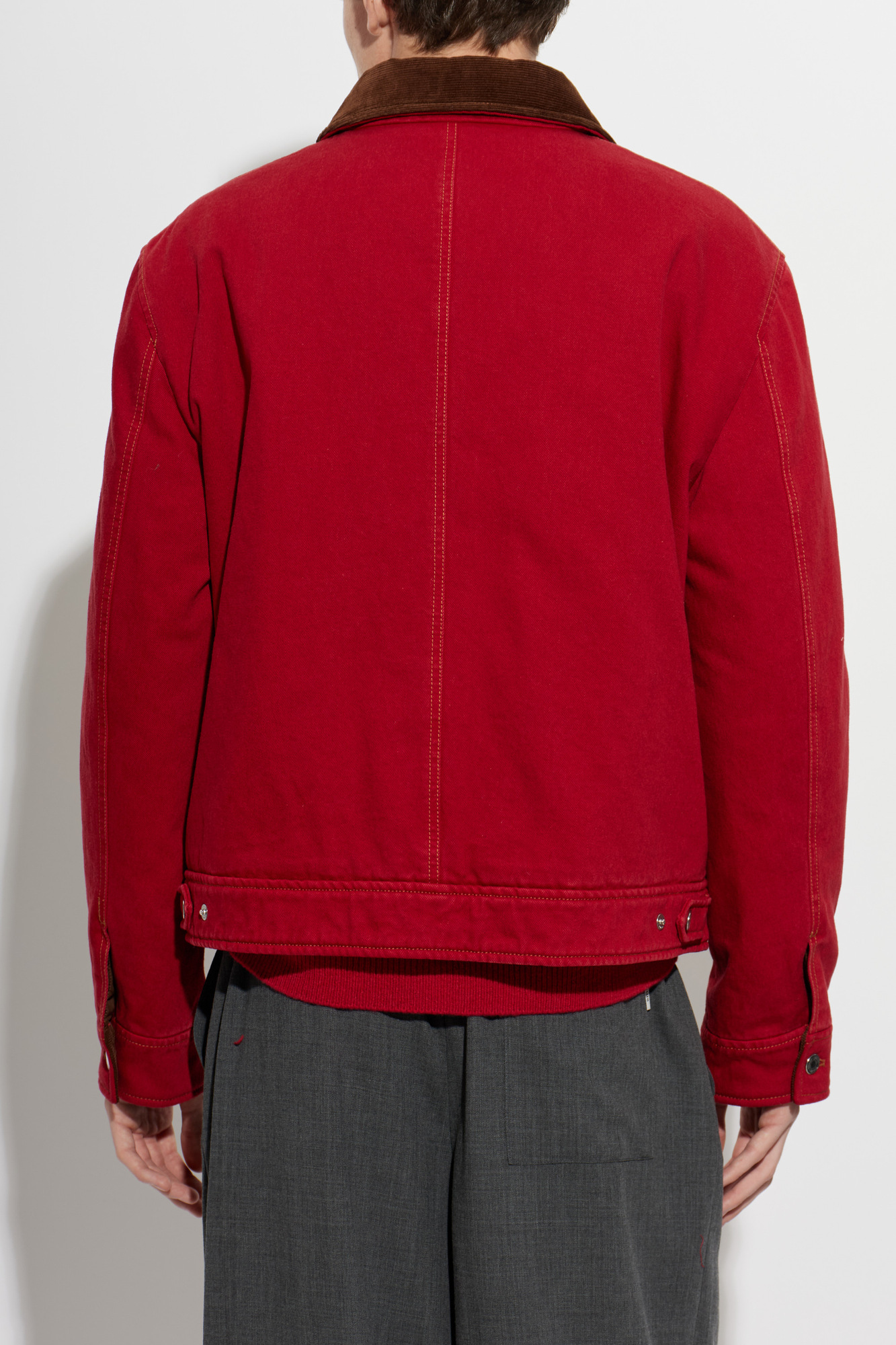 Ami Alexandre Mattiussi Insulated Jacket with Corduroy Collar